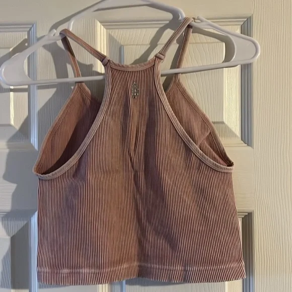 Free People Happiness Runs Crop Tank Soft Pink M/L - Picture 3 of 4